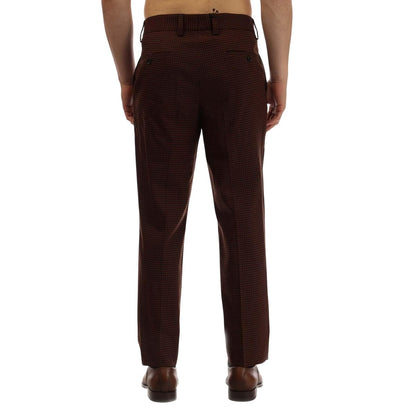 Brown - Back - Boss Mens Perin3 Trousers