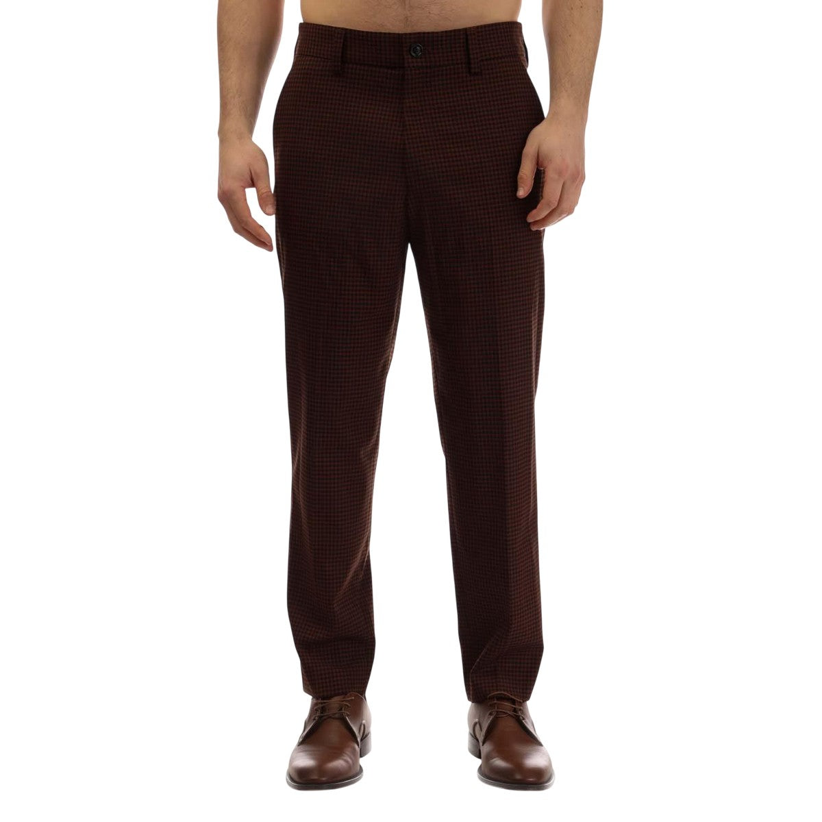 Brown - Front - Boss Mens Perin3 Trousers
