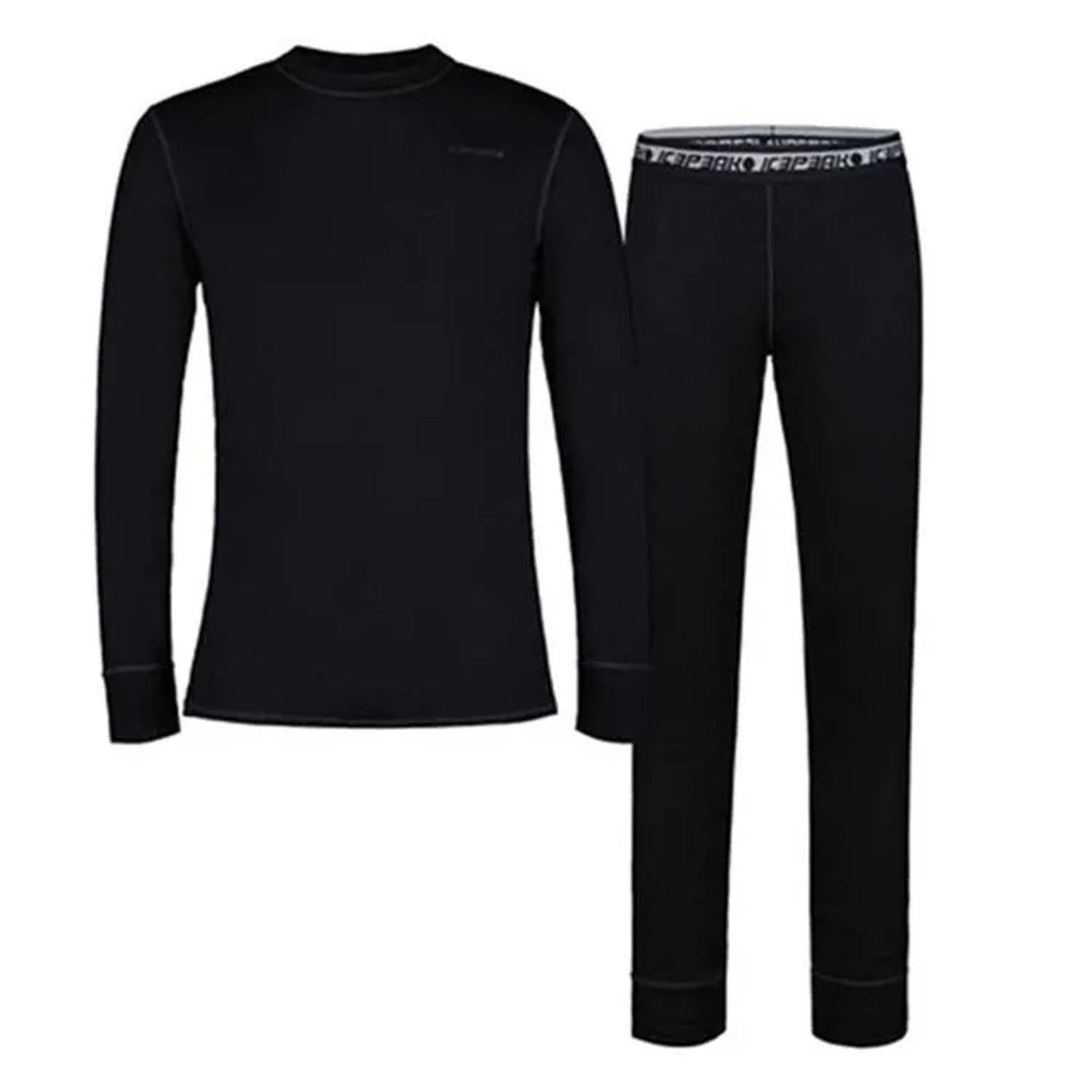 Black - Front - Icepeak Womens-Ladies Iveye Base Layer Set