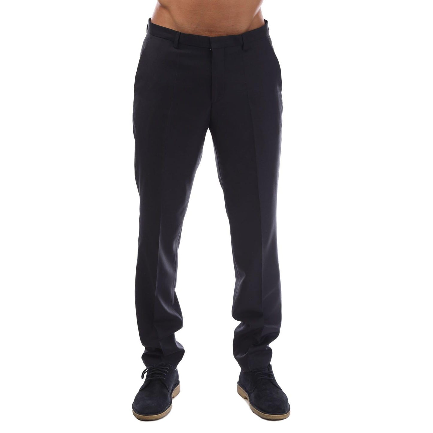 Dark Blue - Front - Hugo Boss Mens Simmons212 Trousers
