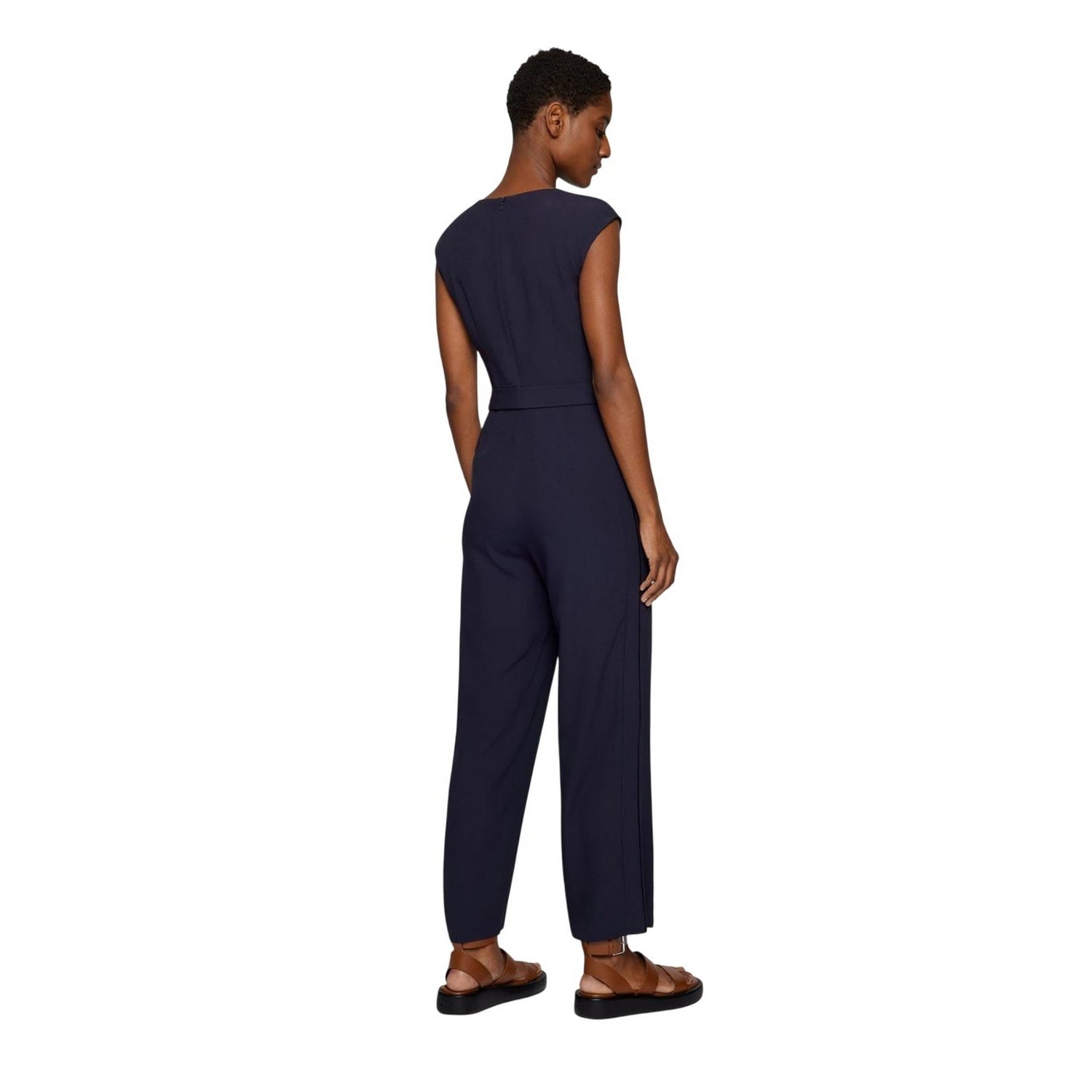 Blue - Back - Boss Womens-Ladies Dimpa1 Jumpsuit