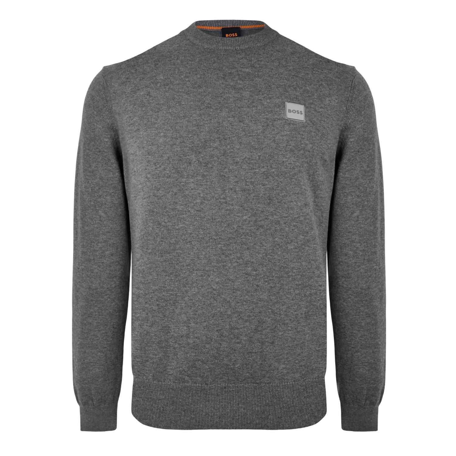Light Grey - Front - Hugo Boss Mens Kanovano Cotton Cashmere Sweatshirt