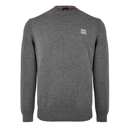 Light Grey - Front - Hugo Boss Mens Kanovano Cotton Cashmere Sweatshirt