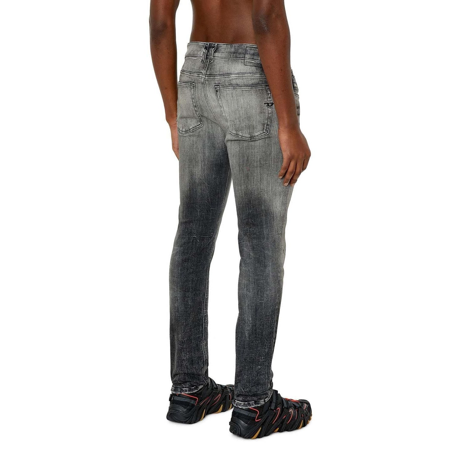 Black-Grey - Back - Diesel Mens 1979 Sleenker Low Rise Skinny Jeans