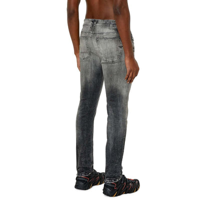 Black-Grey - Back - Diesel Mens 1979 Sleenker Low Rise Skinny Jeans
