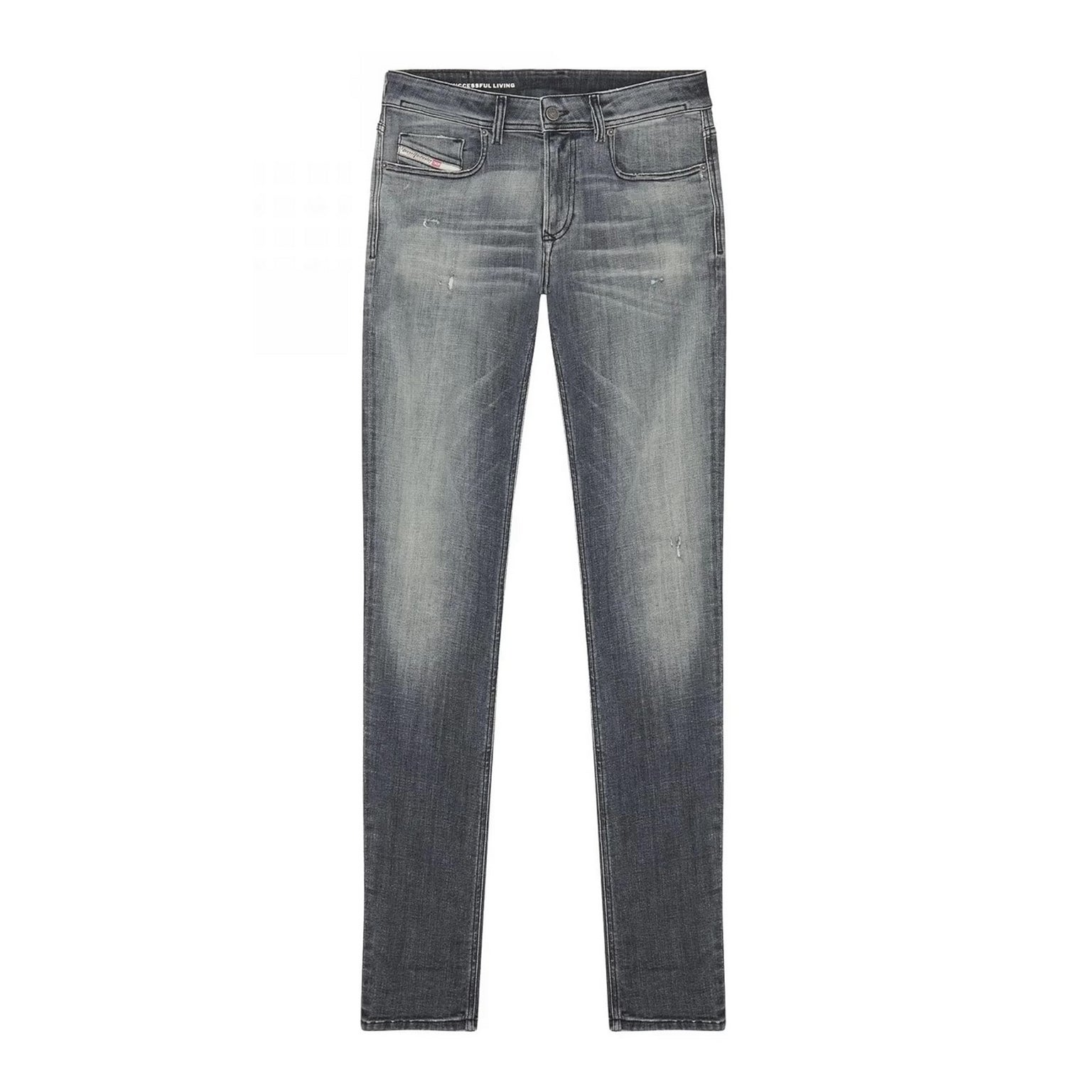 Black-Grey - Front - Diesel Mens 1979 Sleenker Low Rise Skinny Jeans