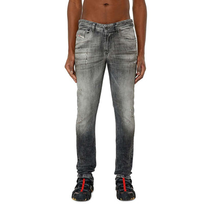 Black-Grey - Side - Diesel Mens 1979 Sleenker Low Rise Skinny Jeans