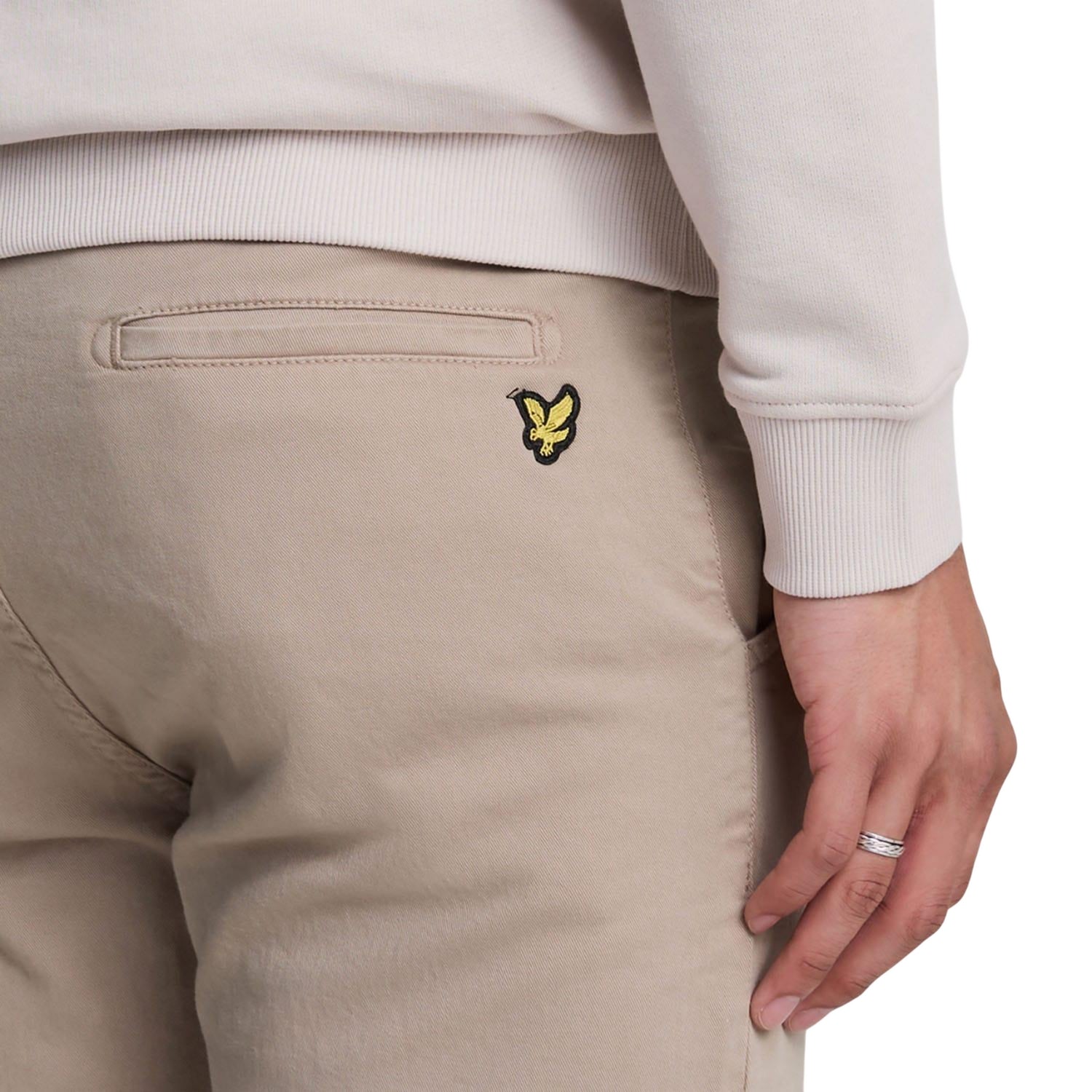 Light Beige - Side - Lyle & Scott Mens Straight Leg Chinos