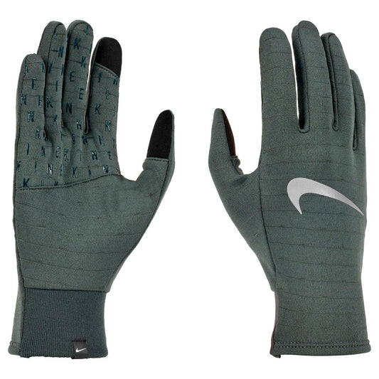 Green - Front - Nike Sphere 3.0 Therma-Fit Running Gloves