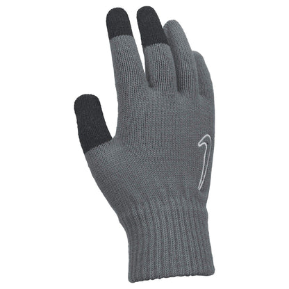 Grey - Side - Nike Childrens-Kids Tech Grip 2.0 Knitted Logo Gloves