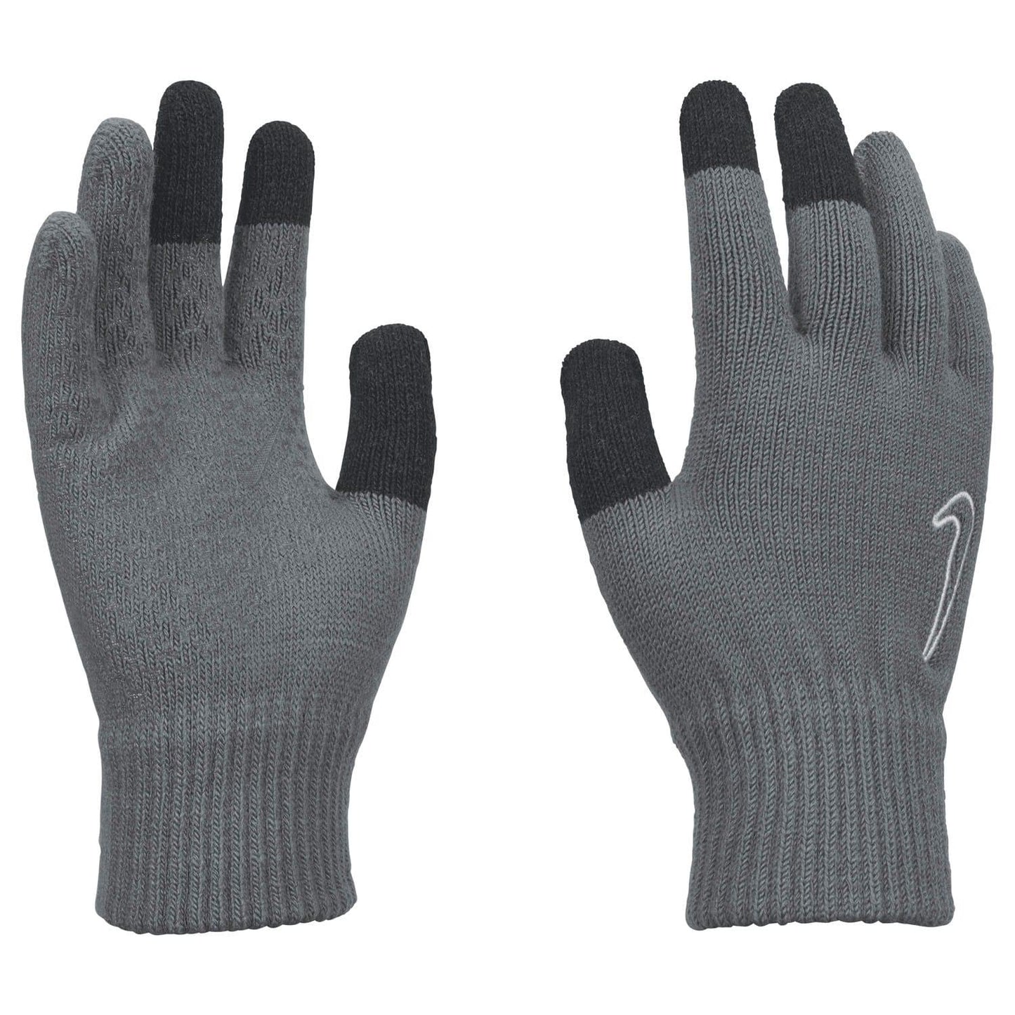 Grey - Front - Nike Childrens-Kids Tech Grip 2.0 Knitted Logo Gloves