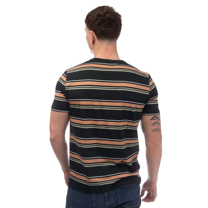 Green - Back - Fred Perry Mens Striped T-Shirt