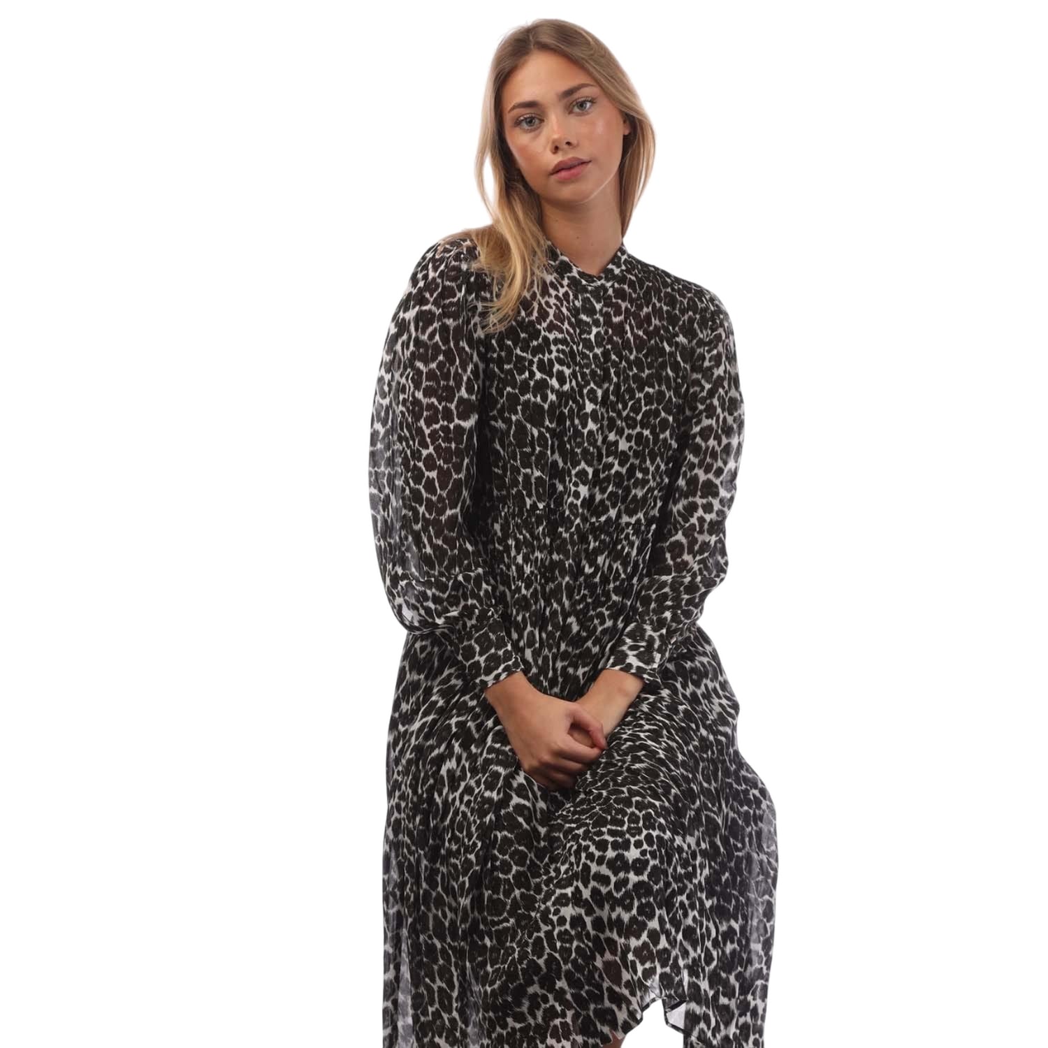 Black-White - Lifestyle - Boss Womens-Ladies Dileola Casual Dress
