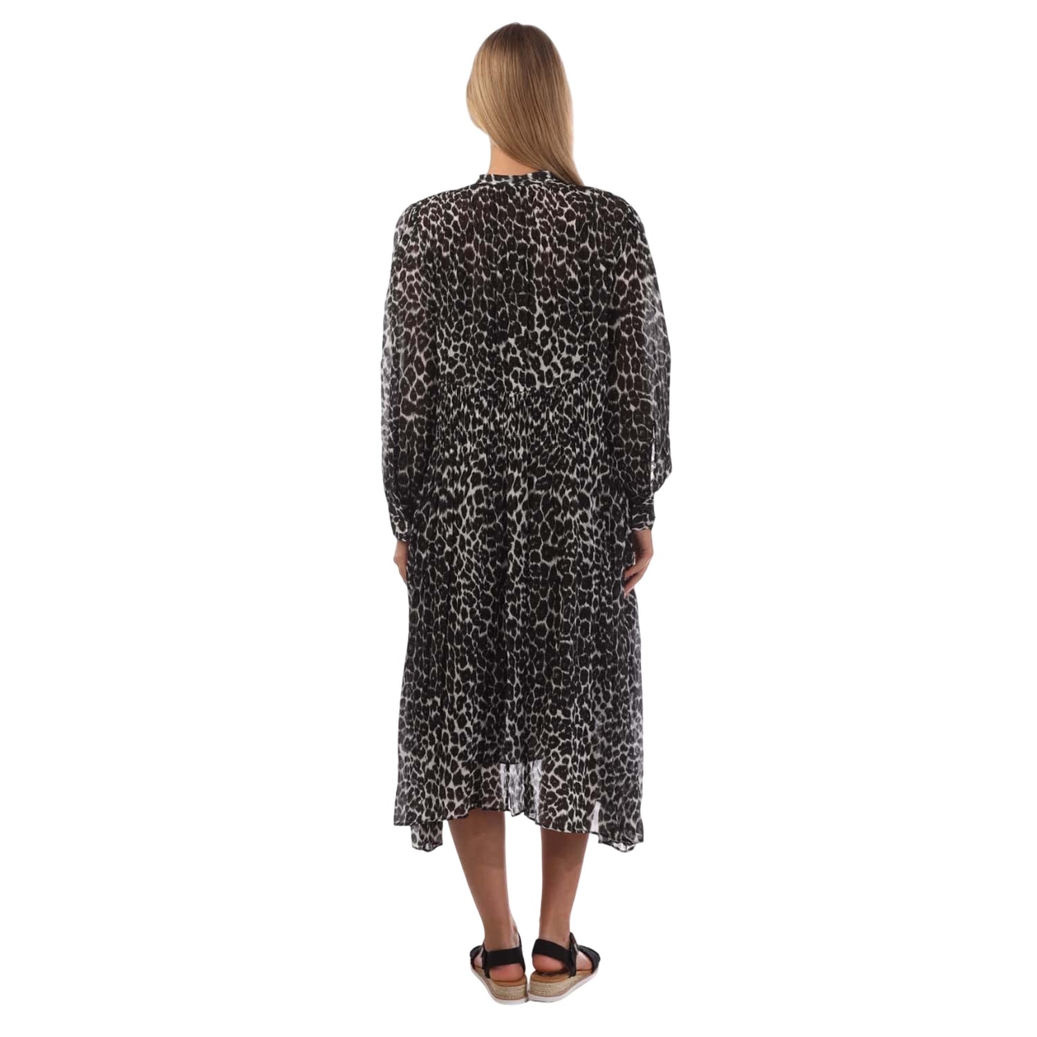 Black-White - Back - Boss Womens-Ladies Dileola Casual Dress