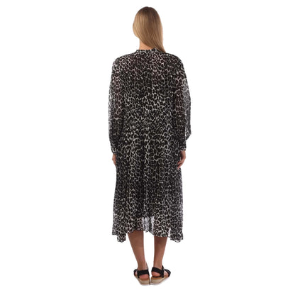 Black-White - Back - Boss Womens-Ladies Dileola Casual Dress