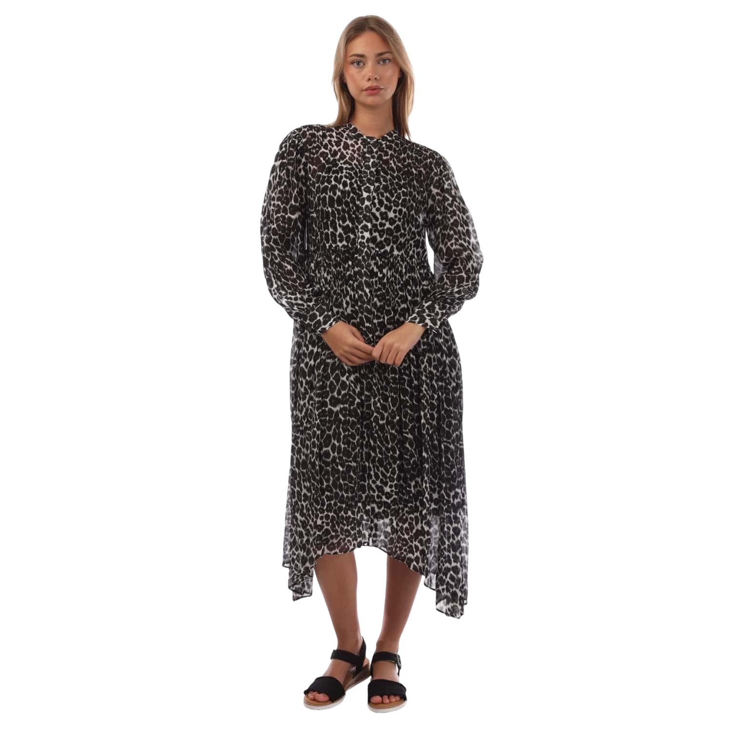 Black-White - Front - Boss Womens-Ladies Dileola Casual Dress