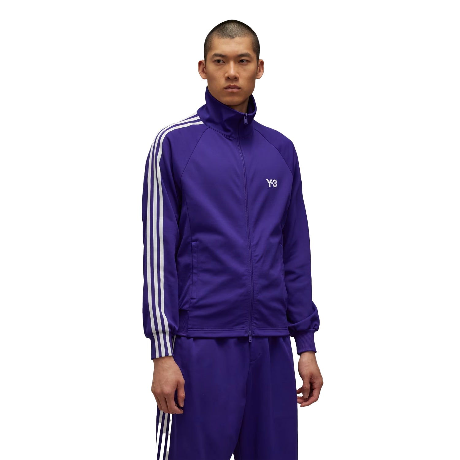 Purple - Side - Y-3 Mens 3 Stripes Track Top