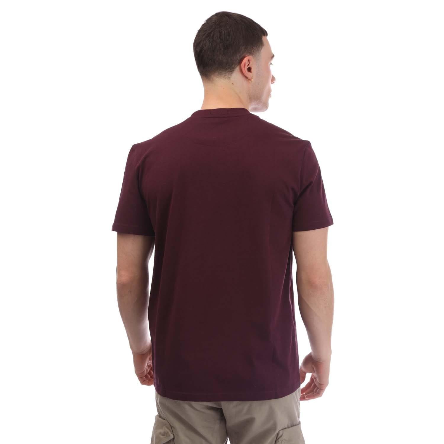 Burgundy - Back - Weekend Offender Mens Takaji Parachute Pocket T-Shirt
