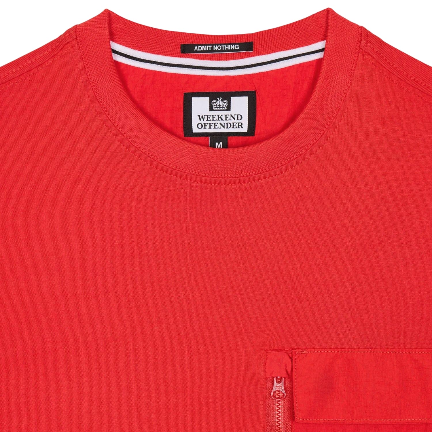 Red - Side - Weekend Offender Mens Takaji Parachute Pocket T-Shirt