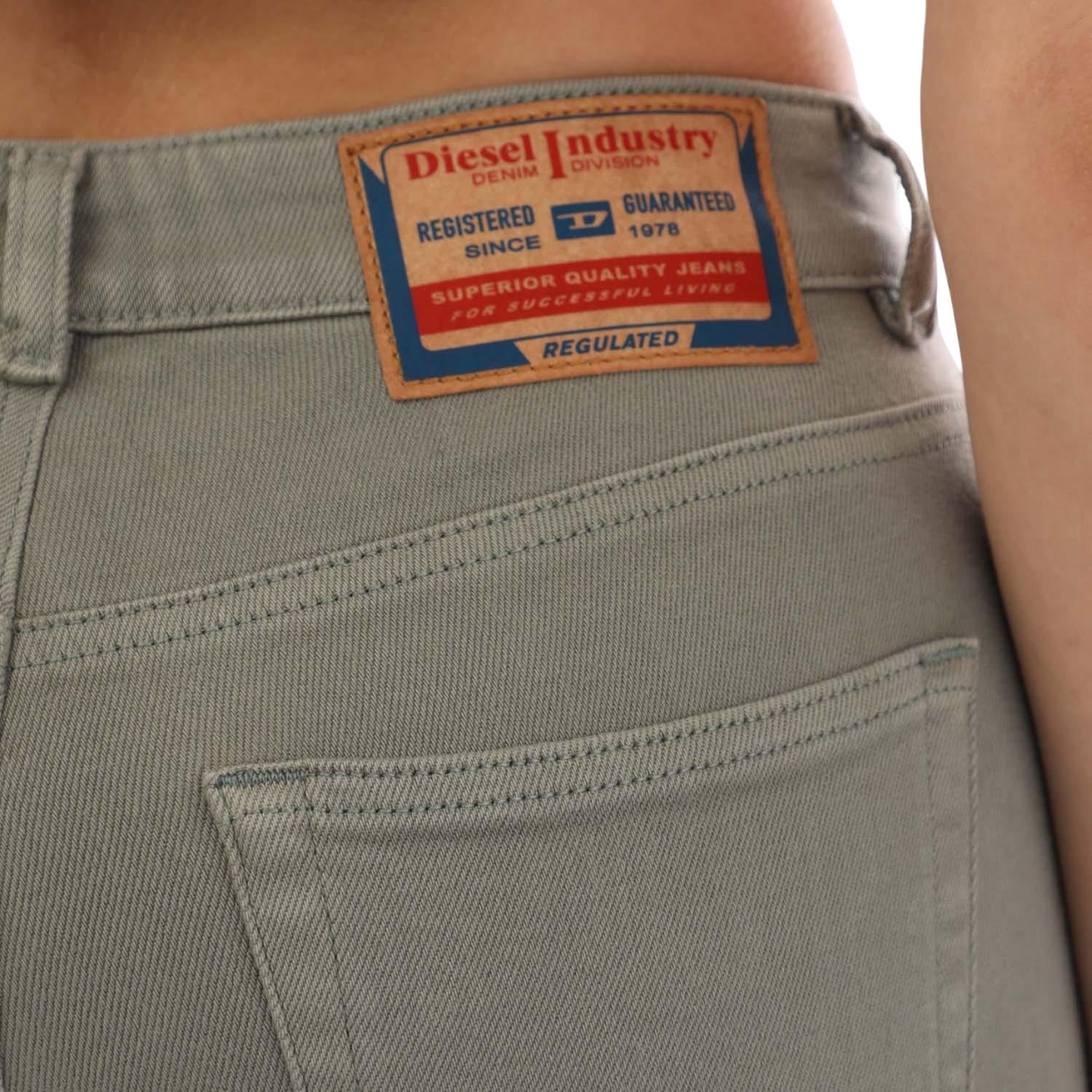 Grey - Side - Diesel Womens-Ladies 2017 Slandy Slim Jeans