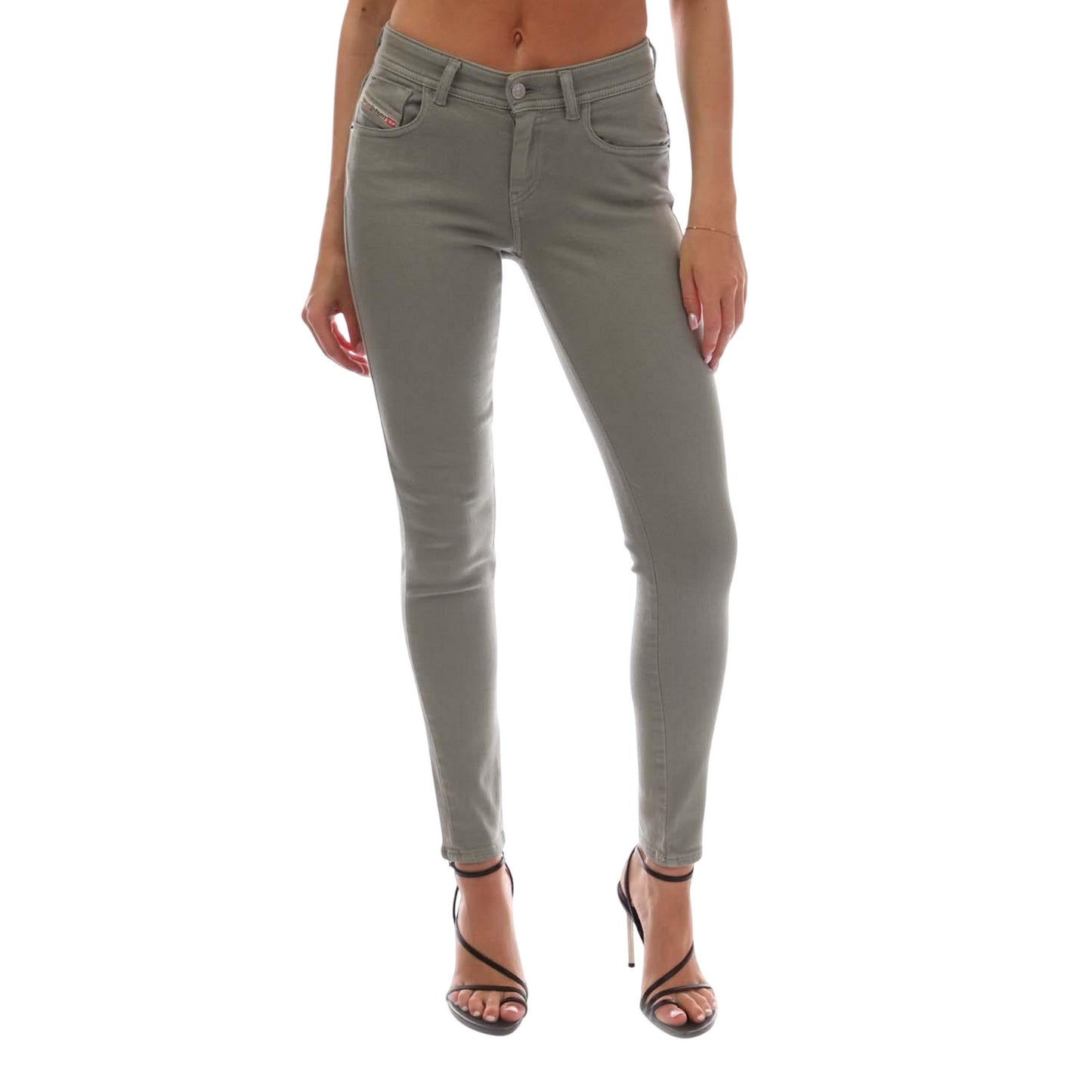 Grey - Front - Diesel Womens-Ladies 2017 Slandy Slim Jeans