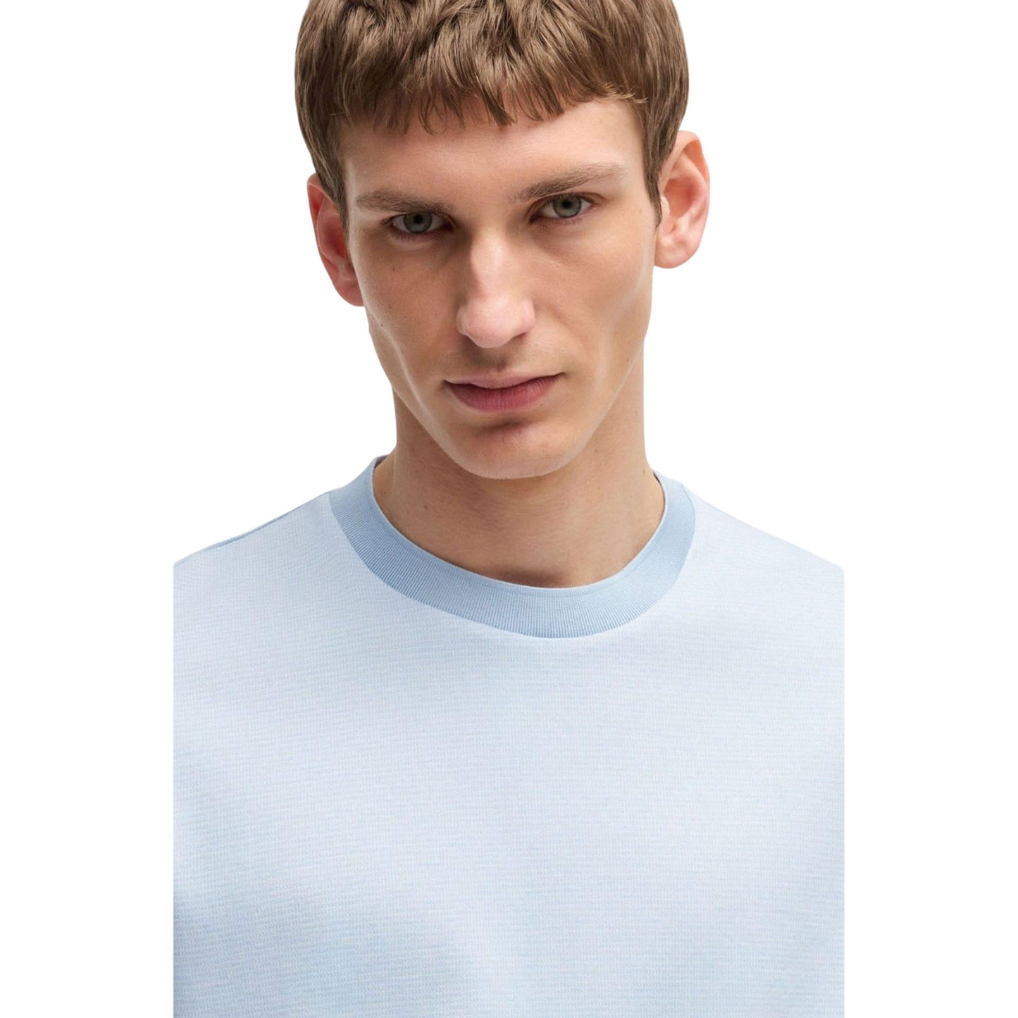 Blue - Side - Boss Mens H-Thompson 432 T-Shirt