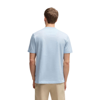 Blue - Back - Boss Mens H-Thompson 432 T-Shirt