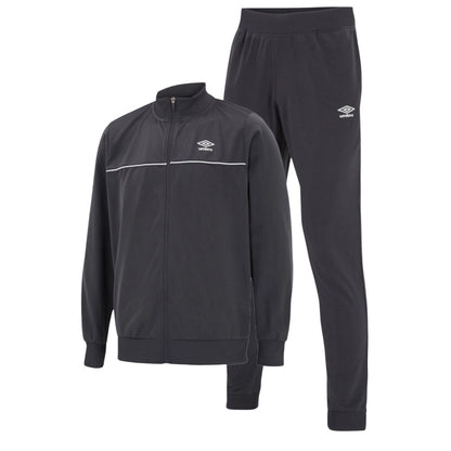 Black-White - Front - Umbro Mens Tricot Active Tracksuit
