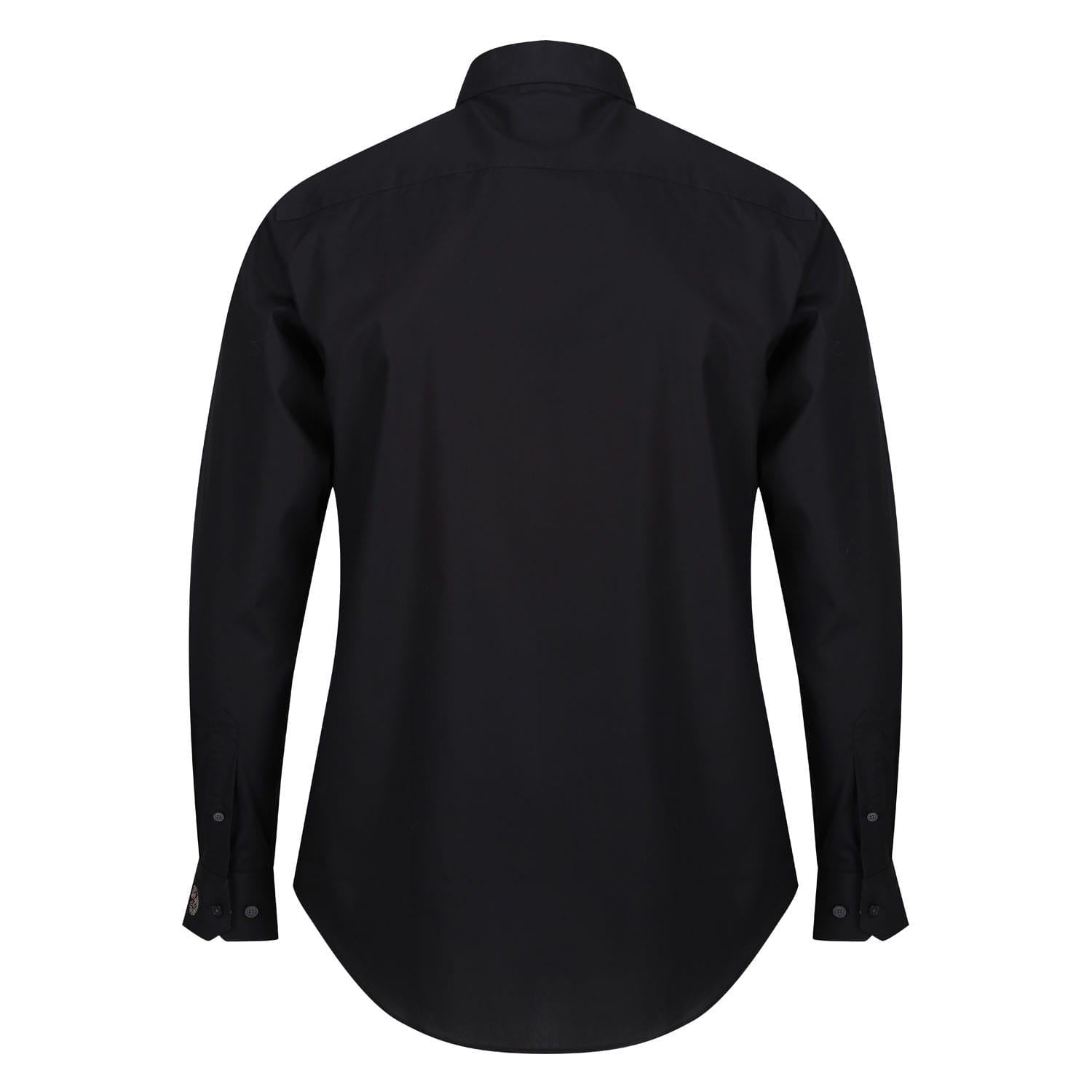 Black - Back - Luke 1977 Mens Triple Crown Long-Sleeved Snooker Shirt