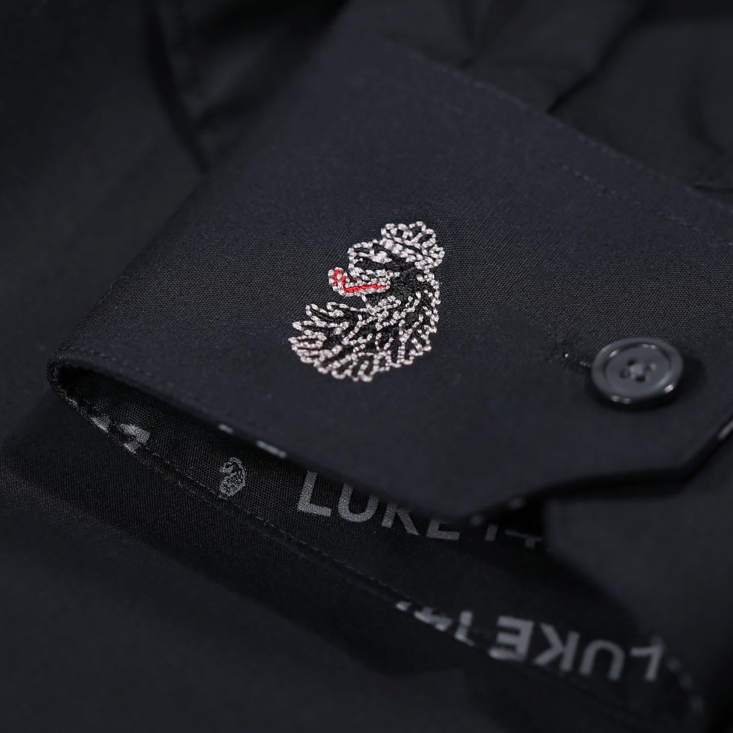 Black - Lifestyle - Luke 1977 Mens Triple Crown Long-Sleeved Snooker Shirt