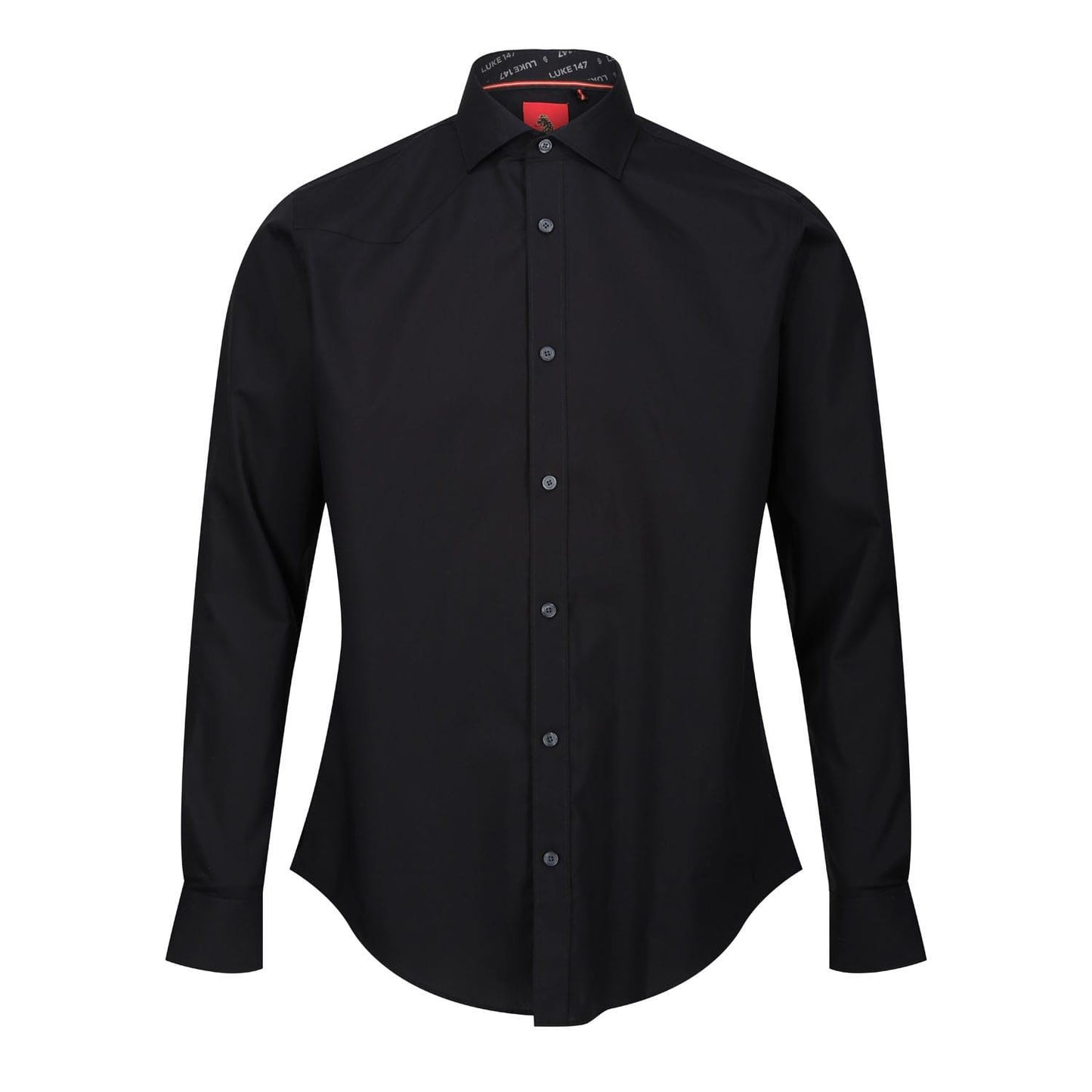 Black - Front - Luke 1977 Mens Triple Crown Long-Sleeved Snooker Shirt