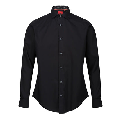 Black - Front - Luke 1977 Mens Triple Crown Long-Sleeved Snooker Shirt
