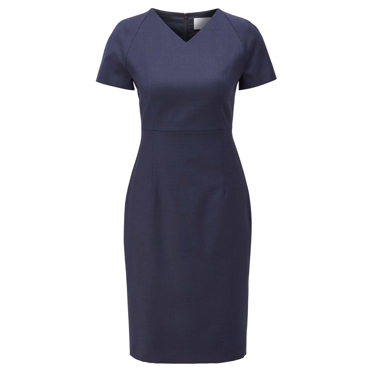 Navy - Front - Boss Womens-Ladies Deitua Dress