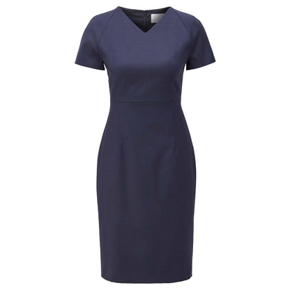 Navy - Front - Boss Womens-Ladies Deitua Dress