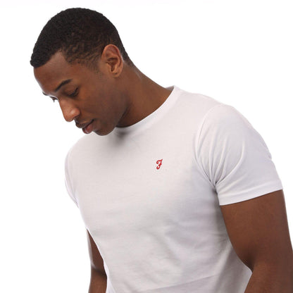 White-Navy - Side - Farah Mens Balpine Loungewear Set
