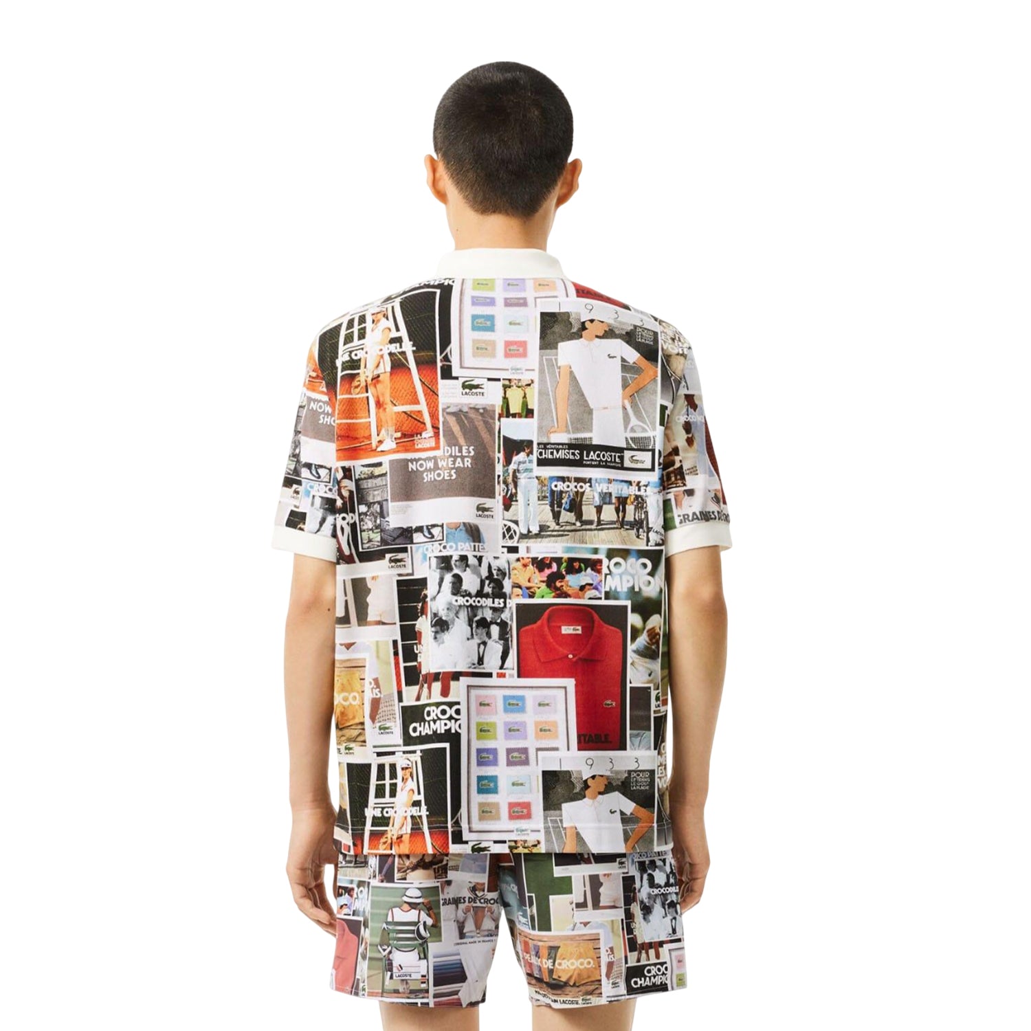 Multicoloured - Back - Lacoste Mens L.12.12 Printed Loose Fit Polo Shirt