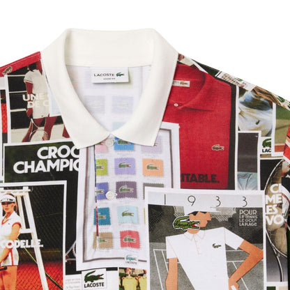 Multicoloured - Side - Lacoste Mens L.12.12 Printed Loose Fit Polo Shirt