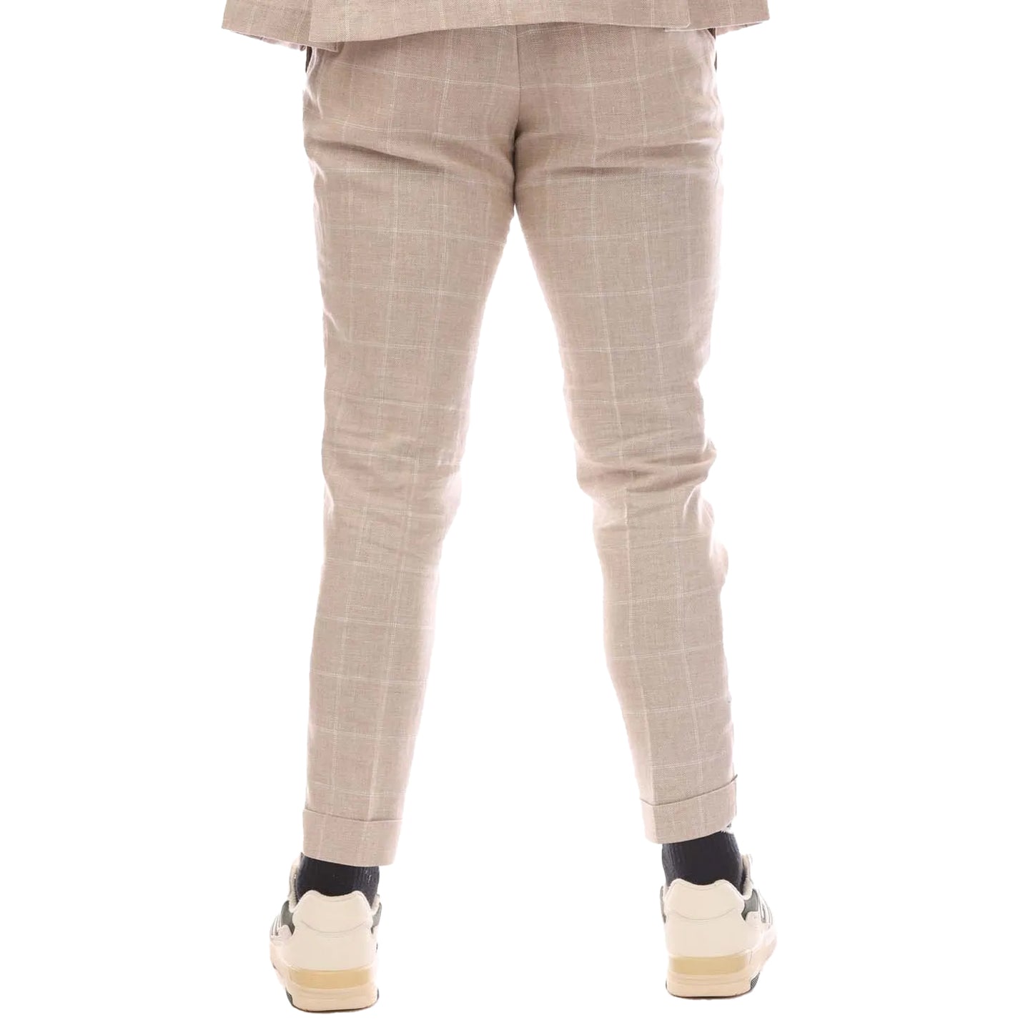 Beige-White - Back - Boss Mens H-Louis Trousers