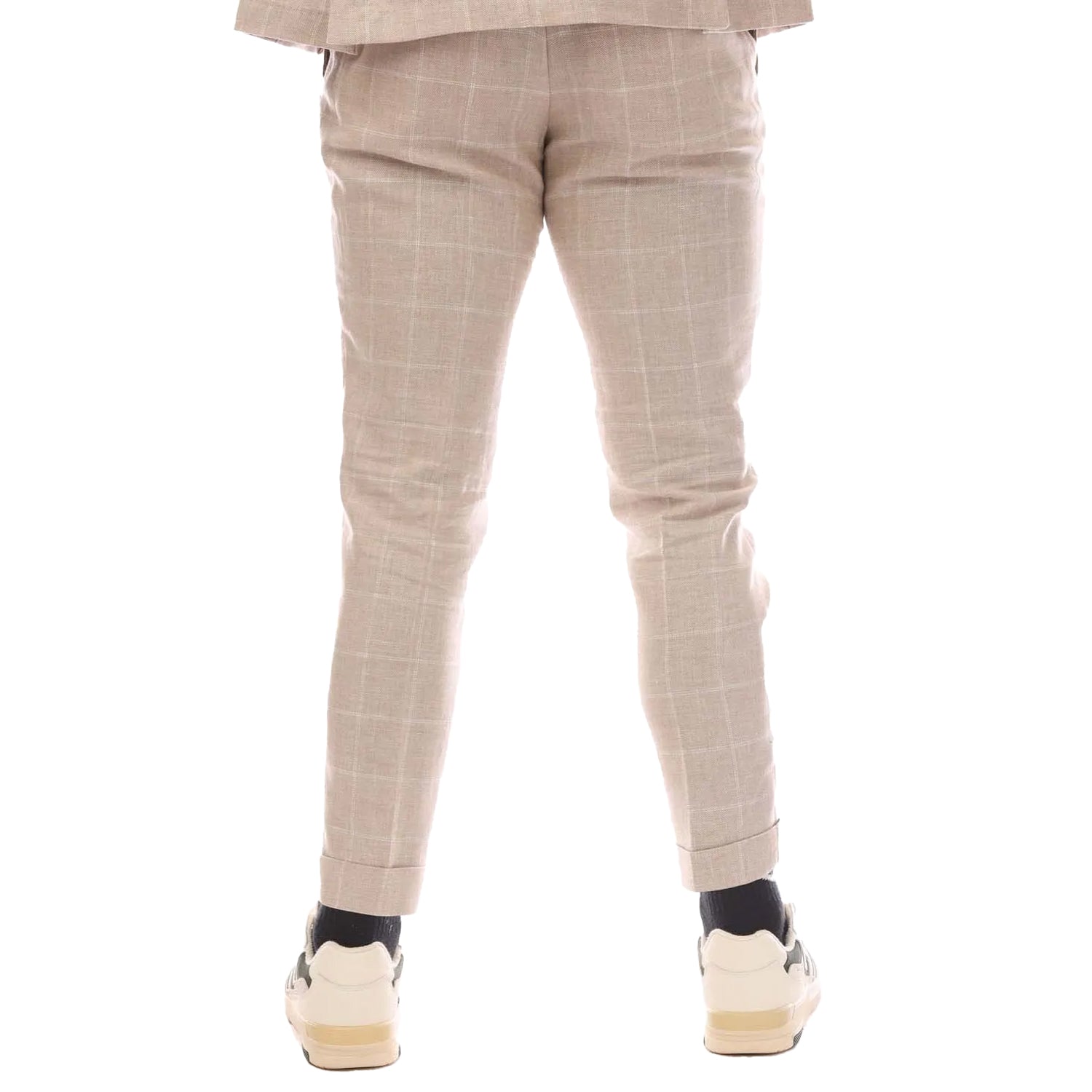 Beige-White - Back - Boss Mens H-Louis Trousers