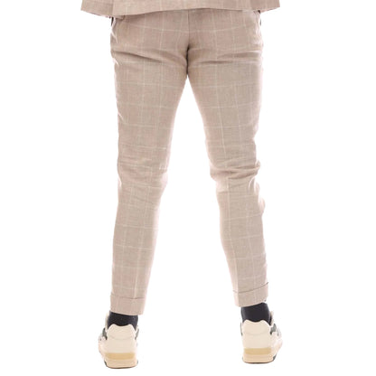 Beige-White - Back - Boss Mens H-Louis Trousers