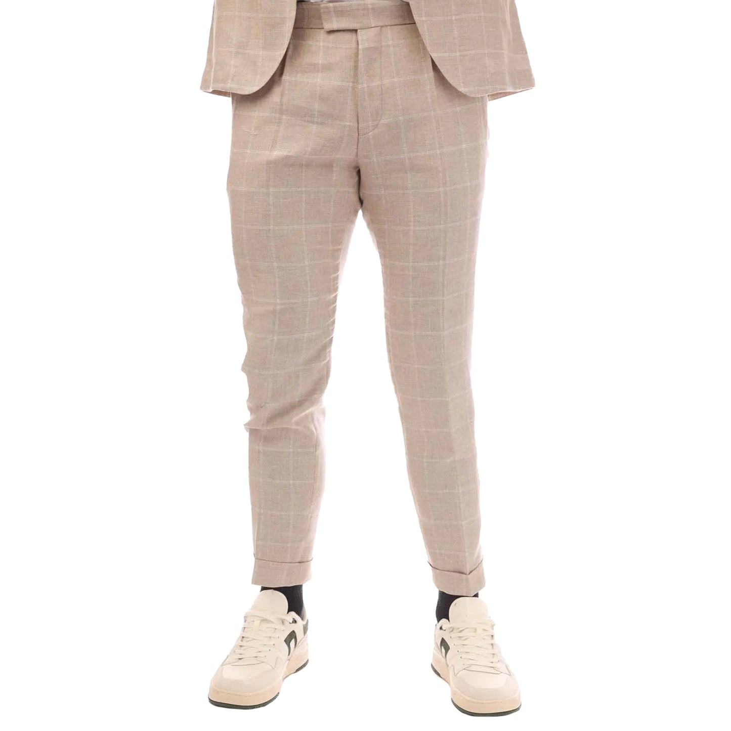 Beige-White - Front - Boss Mens H-Louis Trousers