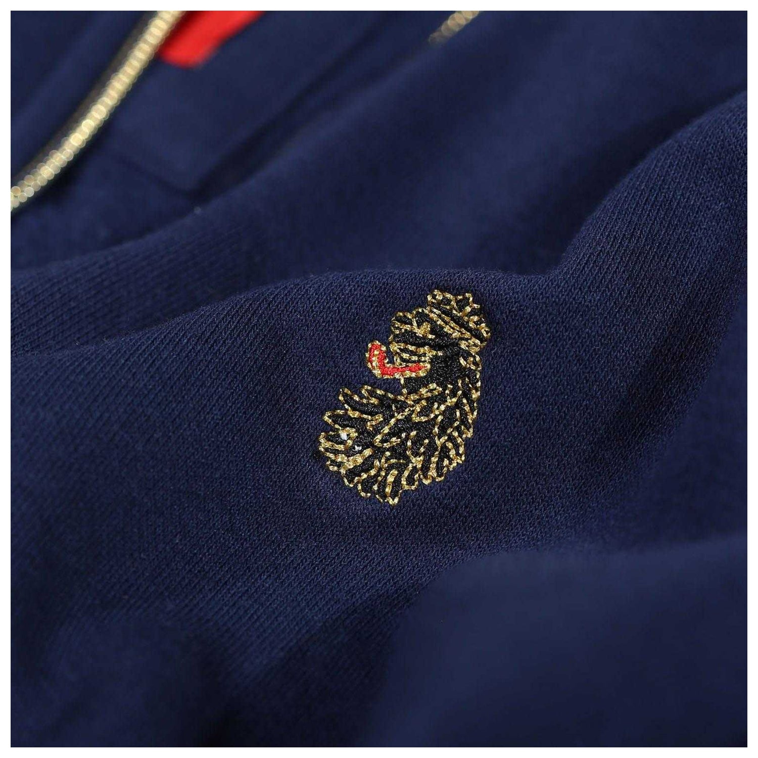 Navy - Side - Luke 1977 Mens Higgs 2 Quarter Zip Sweatshirt