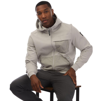 Light Grey - Lifestyle - Weekend Offender Mens Daponte Full Zip Hoodie