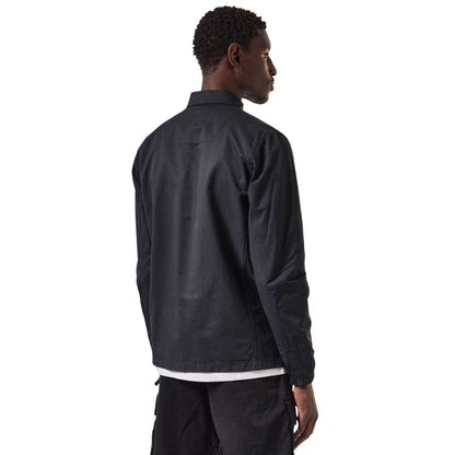 Black - Back - Weekend Offender Mens Vinnie Pocket Overshirt