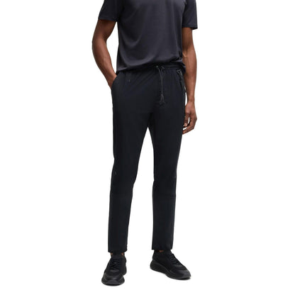 Black - Side - Boss Mens Hwoven Tracksuit Bottoms