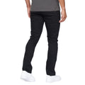 Black - Back - Crosshatch Mens Buraca Slim Jeans
