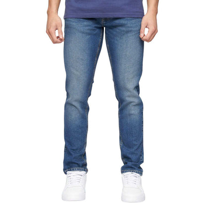 Stone Wash - Front - Crosshatch Mens Buraca Slim Jeans