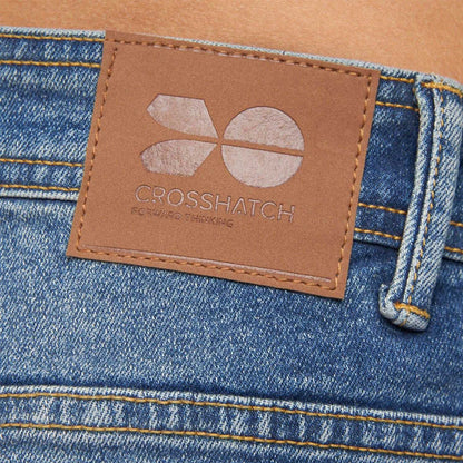 Stone Wash - Side - Crosshatch Mens Buraca Slim Jeans