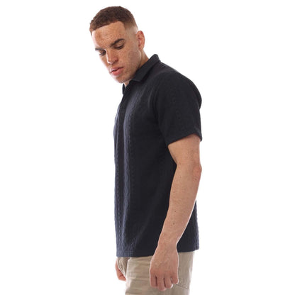 Navy - Back - Luke 1977 Mens El Rama Knitted Polo Shirt