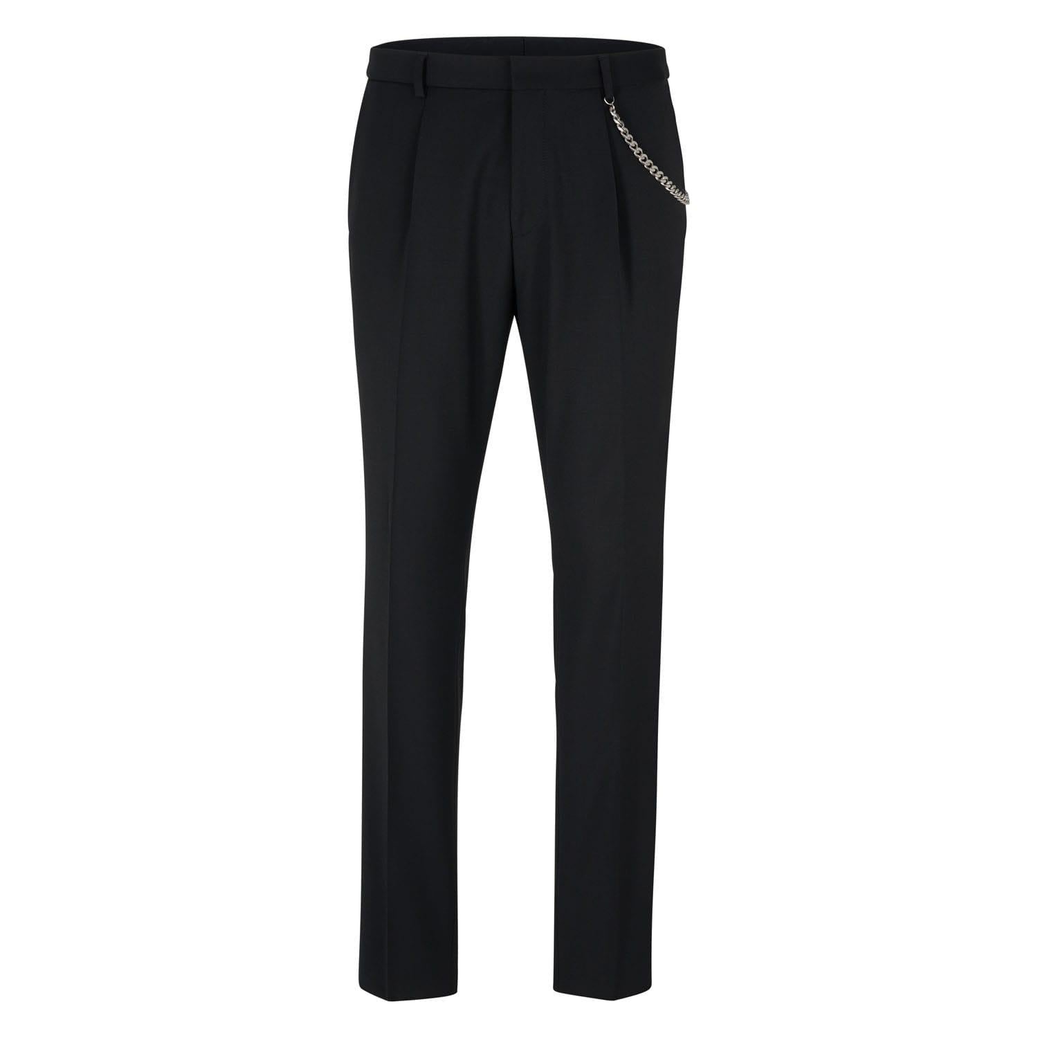 Black - Front - Hugo Mens Hesten231E1X Trousers